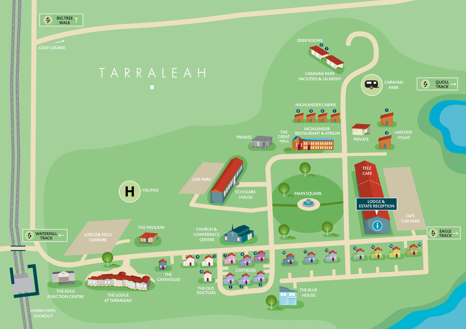 Tarraleah Estate Village Map